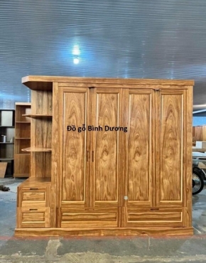 TỦ ÁO GỖ HƯƠNG XÁM 