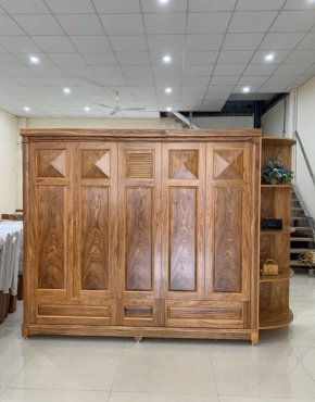 TỦ ÁO GỖ HƯƠNG XÁM 