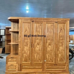 TỦ ÁO GỖ HƯƠNG XÁM 