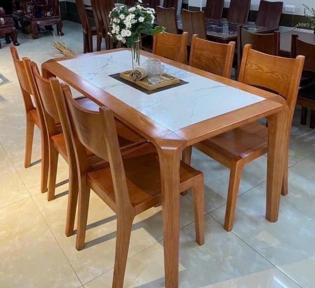 Bộ sưu tập bàn ăn gỗ sồi đẹp và được ưu chuộng nhất 2023