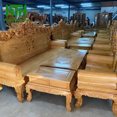 SALON GỖ GÕ ĐỎ 100% MẪU HOÀNG GIA 