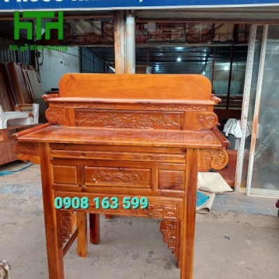 BÀN CÚNG 2 TẦNG GỖ TRÀM BÔNG VÀNG 