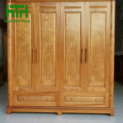 TỦ ÁO GỖ GÕ 4 CÁNH  