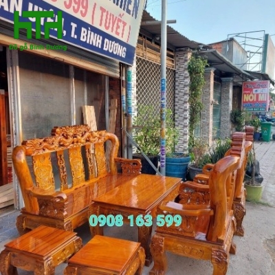 SALON TRÀM BÔNG VÀNG CỘT 12 RỒNG ĐỈNH 