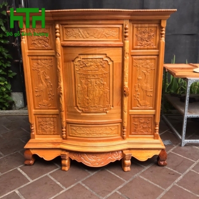 TỦ THỜ CĂM XE 1M47 CHẠM 