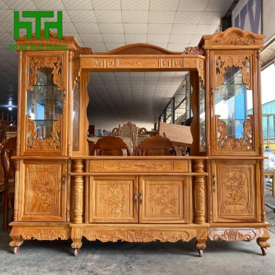 KỆ TI VI KỆ TRANG TRÍ KÍNH 2M2 GỖ GÕ ĐỎ 