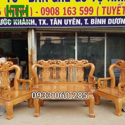SALON GỖ SỒI MẪU QUỐC ĐÀO TAY 12
