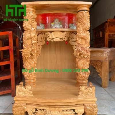 BÀN THỜ GÕ ĐỎ CỘT RỒNG  60 