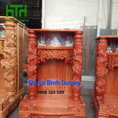 BÀN THỜ XOAN 58X90 RỒNG CUỘN 