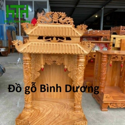 BÀN THỜ MÁI NGÓI GÕ ĐỎ 