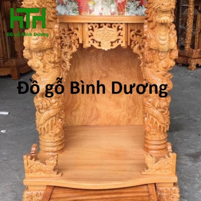 BÀN THỜ ÔNG ĐỊA GÕ ĐỎ 60  HỔ PHÙ 