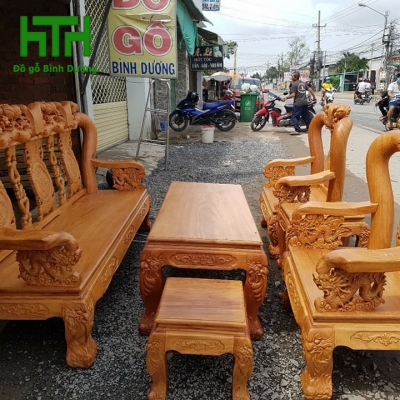 SALON GỖ GÕ ĐỎ TRIỆN QUỐC ĐÀO TAY 12