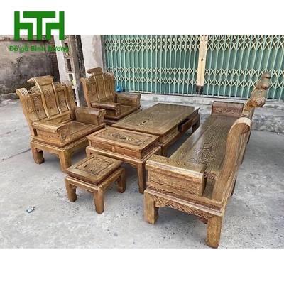 SALON ÂU Á CUỐN THƯ GỖ MUN ĐUÔI CONG 