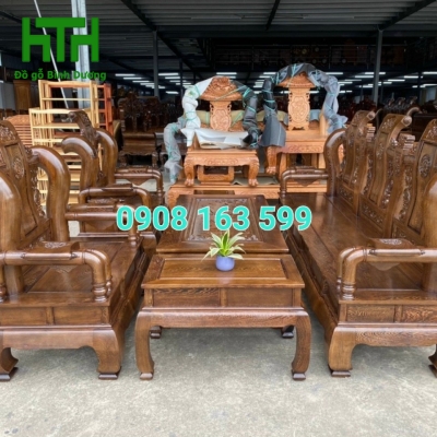 SALON TẦN THỦY HOÀNG GỖ MUN ĐUÔI CONG 