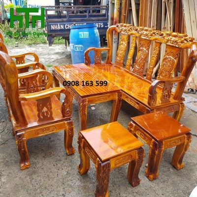 BỘ SALON TRÀM BÔNG VÀNG TAY 8