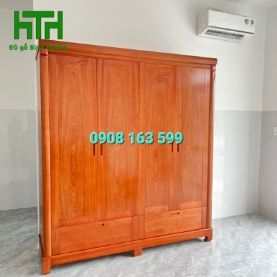 TỦ ÁO XOAN ĐÀO CAO CẤP 4 CÁNH 