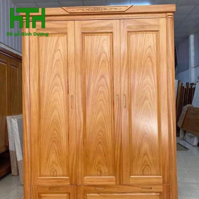 TỦ ÁO GÕ ĐỎ 3 CÁNH 1M6