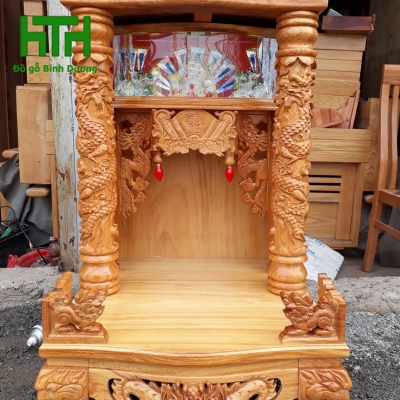 BÀN ÔNG ĐỊA GÕ ĐỎ 60X98