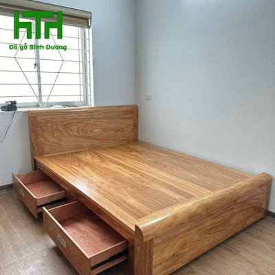 GIƯỜNG HƯƠNG XÁM HỌC KÉO 1M8 x 2M 