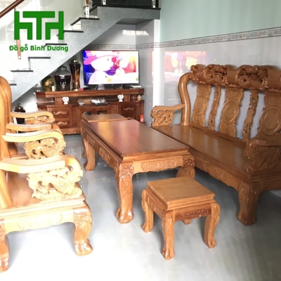 SALON QUỐC ĐÀO GỖ GÕ ĐỎ TAY 10