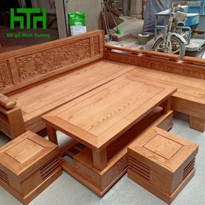 SALON GÓC  GỖ SỒI NGA 100% 2M X 1M8