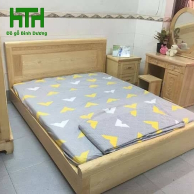 GIƯỜNG BỆT GỖ SỒI NGA 1M6X 2M 