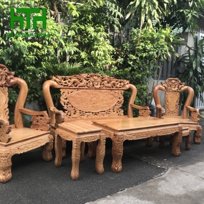 SALON GÕ TAY 12 TỰA BÁT TIÊN 