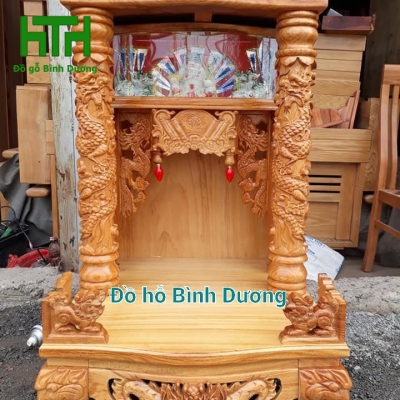 Bàn thờ thần tài - thổ địa 70 gõ đỏ 