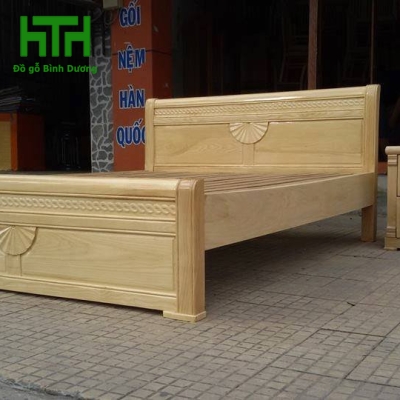 GIƯỜNG GỖ SỒI NGA 1M6 X 2M 