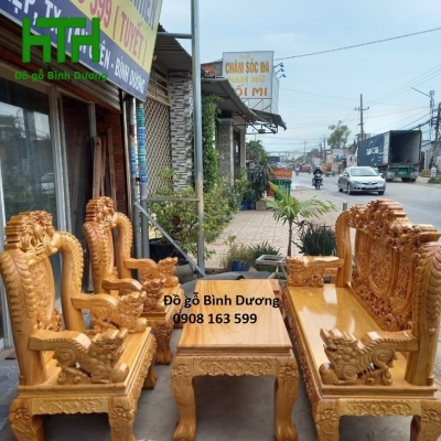 BỘ BÀN GHẾ TAY 12  BÁT TIÊN GỖ ĐỎ 