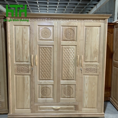 TỦ SỒI THỊT 4 CÁNH 2M MÀU TỰ NHIÊN 