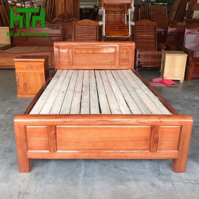 GIƯỜNG GỖ XOAN ĐÀO BẮC 1M2 X 2M 
