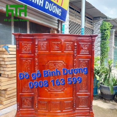 TỦ THỜ TRÀM BÔNG VÀNG 1M27