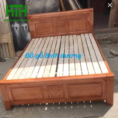 GIƯỜNG GỖ SỒI 1M2  x 2M 