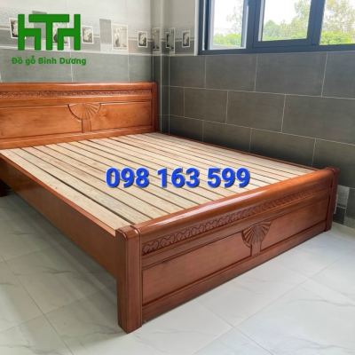 GIƯỜNG GỖ XOAN ĐÀO NHẬP 1M6 X 2M 