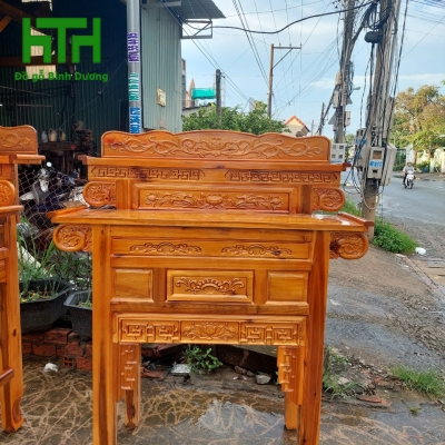 BÀN THỜ TRÀM BÔNG VÀNG 1M27