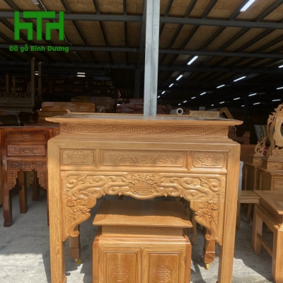 COMBO BÀN THỜ GÕ ĐỎ 1M27 