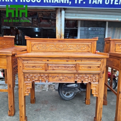 BÀN THỜ 1M07 TRÀM BÔNG VÀNG 