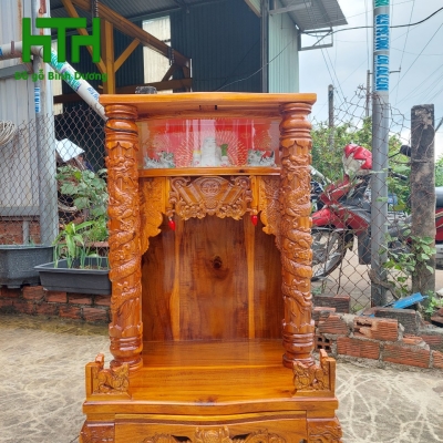 Bàn thờ ông địa gỗ tràm bông vàng 70 