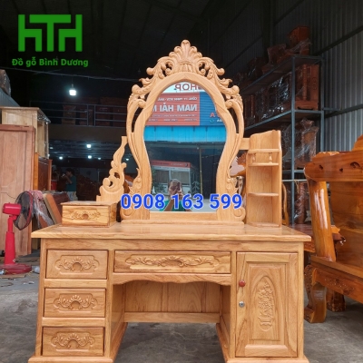 BÀN TRANG ĐIỂM 1M1 GỖ GÕ ĐỎ 