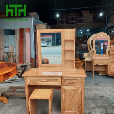 Bàn phấn gõ đỏ mẫu trơn 1m1 
