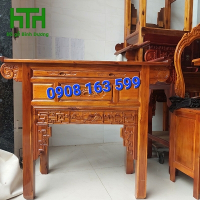 BÀN THỜ 1 TẦNG 1M07 TRÀM BÔNG VÀNG 