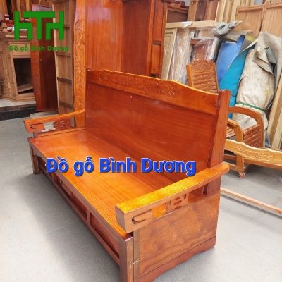 Ghế kéo thành giường gỗ xoan đào 1m4 