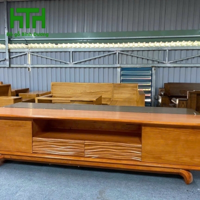 KỆ TI VI GỖ SỒI LAU HƯƠNG 2M 