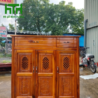 TỦ GIÀY DÉP GỖ TRÀM BÔNG VÀNG 