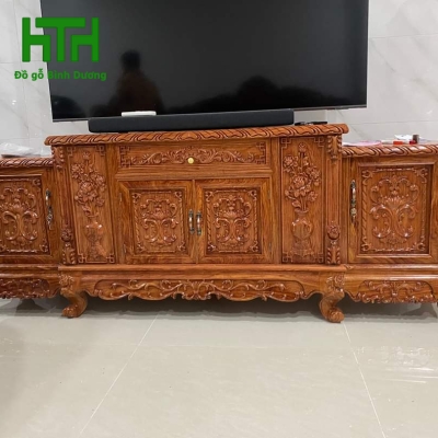 KỆ TI VI GỖ HƯƠNG ĐÁ 2M2 