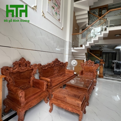 BỘ BÀN GHẾ SALON GỖ HƯƠNG ĐÁ MẪU HOÀNG GIA CAO CẤP 