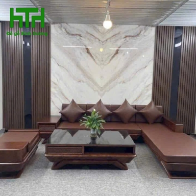 BỘ SALON GÓC GỖ SỒI CHÂN THUYỀN VẾ TRÁI 