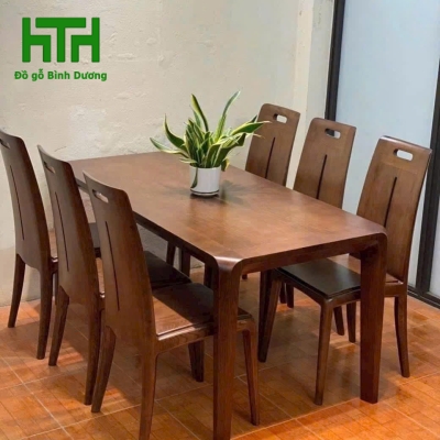 BỘ BÀN ĂN MẶT GỖ SỒI NHẬP 6 GHẾ 