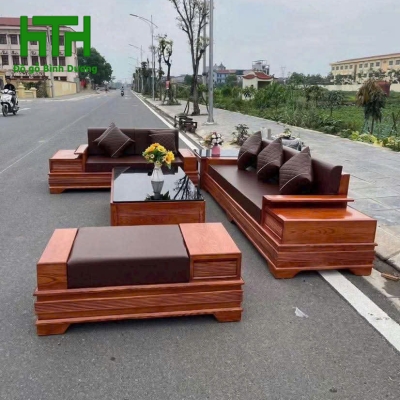 SALON GÓC 2 VĂNG  CÁNH TIÊN MÀU HƯƠNG VẾ PHẢI 